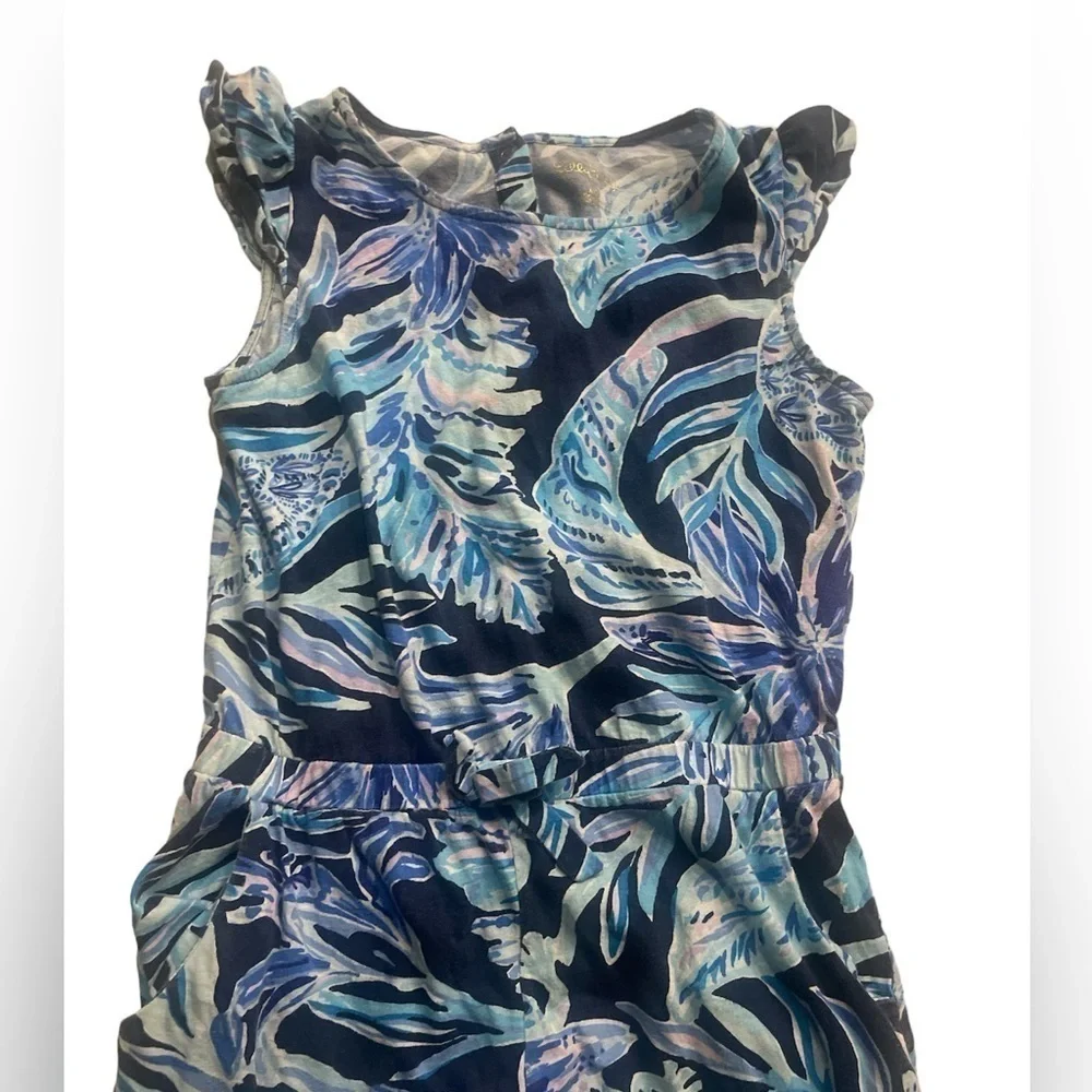 LILLY PULITZER kids girls JUMPSUIT romper  BLUE L